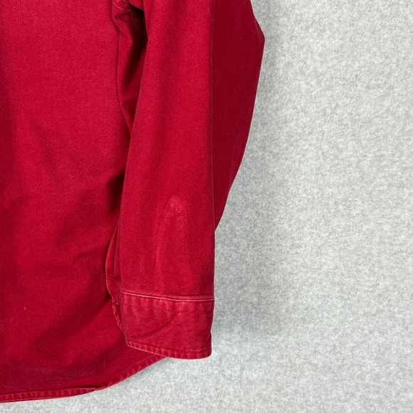Woolrich Red Flannel Long Sleeve Button Up Shirt Men's Size‎ L - Picture 3 of 12